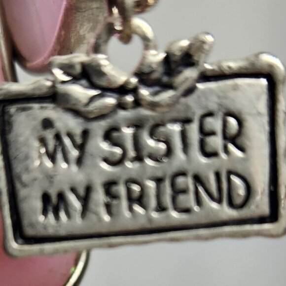 Ganz Angel Ornament Pink-Stain Glass Suncatcher My Sister My Friend - Picture 4 of 5